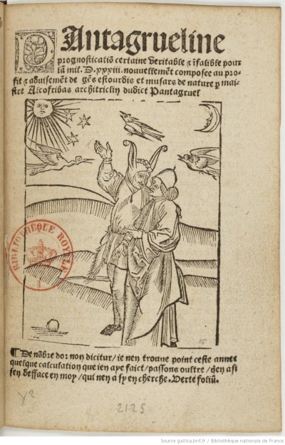 Pantagrueline prognostication pour l’an 1533, Lyon, 1532
