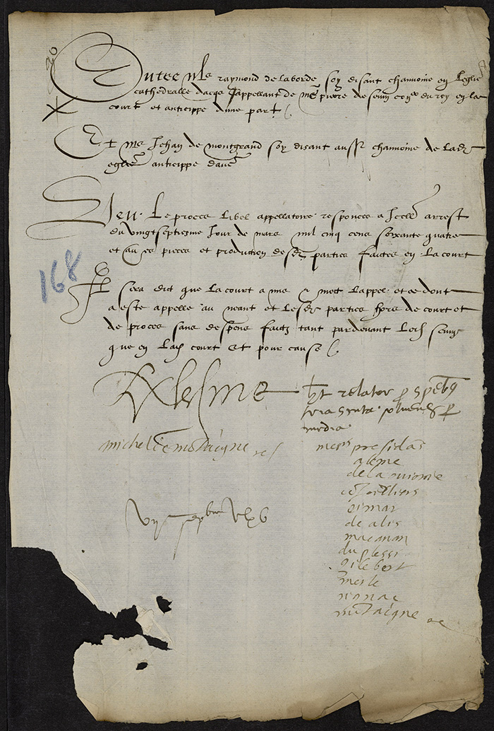 [Arrêt du Parlement de Bordeaux, 7 septembre 1565]