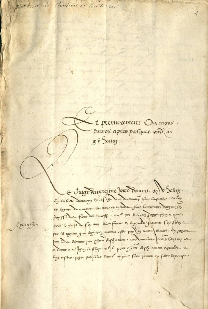 Deuxième registre des finances de Marguerite de Navarre